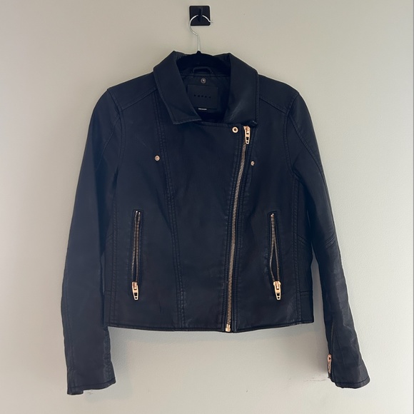 NEW Blank NYC Leather Cropped Moto Jacket - Picture 5 of 8